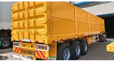Bulk Cargo Side Wall Semi Trailer Will Ship to Guam