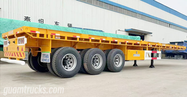 Tri Axle 40 Ft Flatbed Trailer for Sale in Guam 