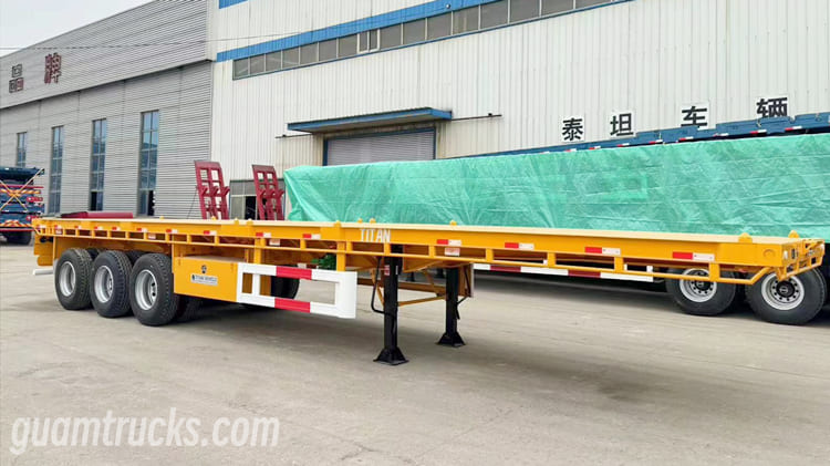 Tri Axle 40 Ft Flatbed Trailer for Sale in Guam 