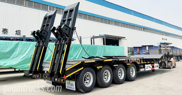 4 Axle 100 Tons Lowbed Trailer for Sale in Guam