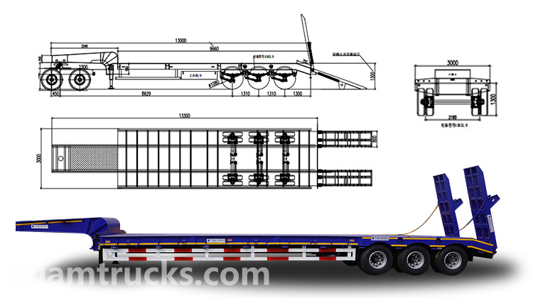 lowlow bed trailer