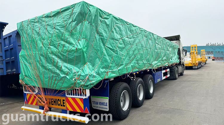 Tri Axle Flatbed Truck Trailer for Sale in Guam
