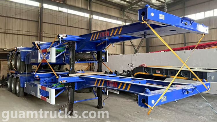 Tri Axle Shipping Container Chassis for Sale in Guam