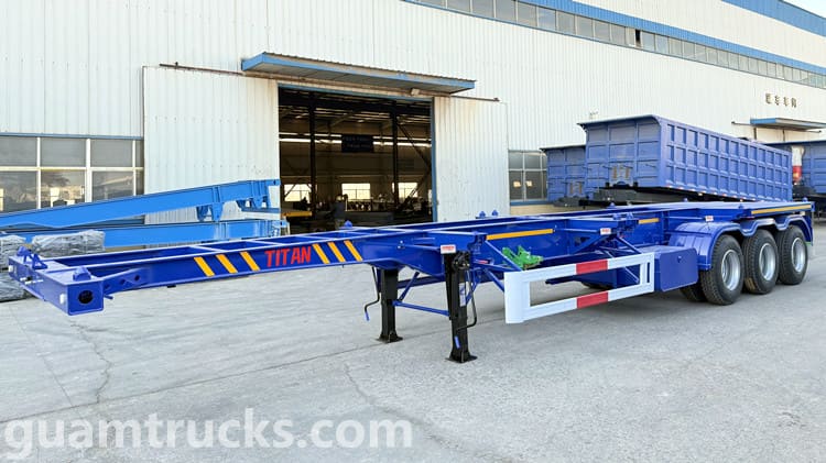 Tri Axle Shipping Container Chassis for Sale in Guam