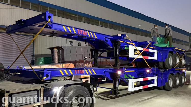 Tri Axle Shipping Container Chassis for Sale in Guam