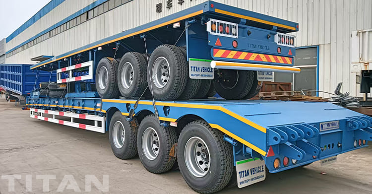 China 3 Axle 40 Ft Flat Bed Trailer for Sale in Guam