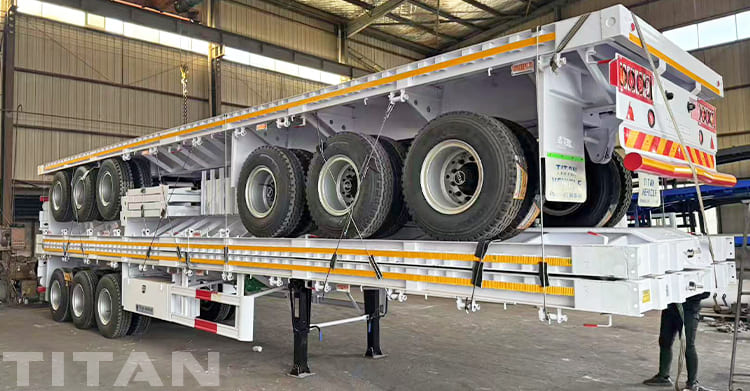 Triple Axle Flatbed Truck Trailer for Sale in Guam Agana