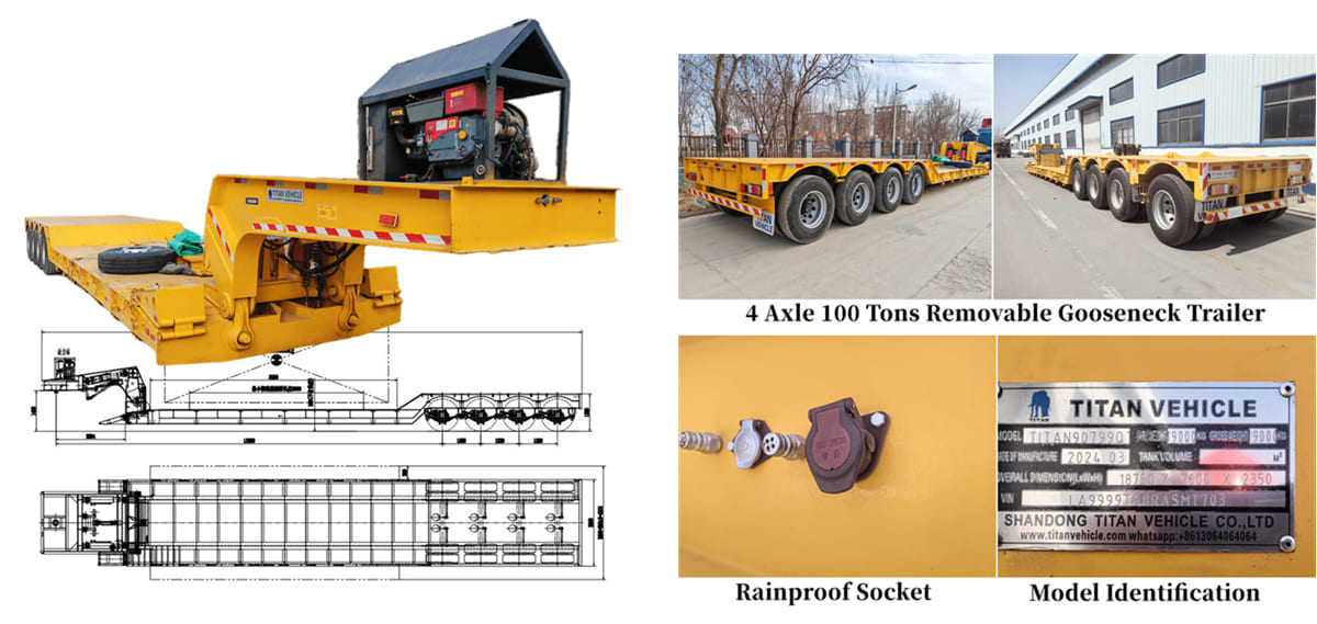 Removable Gooseneck Trailer - RGN Lowboy Trailer for Sale in Guam Agana