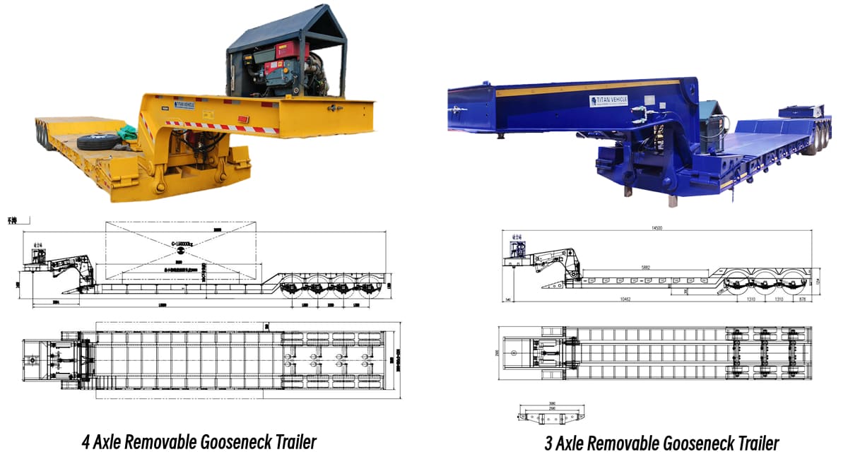 Removable Gooseneck Trailer - RGN Lowboy Trailer for Sale in Guam Agana
