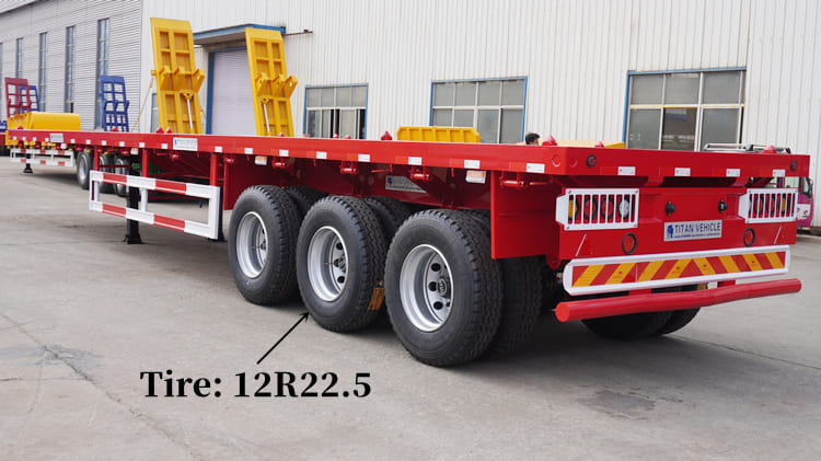 3 Axle Flatbed Semi Trailer in Guam | Flatbed Semi Truck Trailer Price in Guam Agana- 40 Foot Flatbed Trailer in Guam