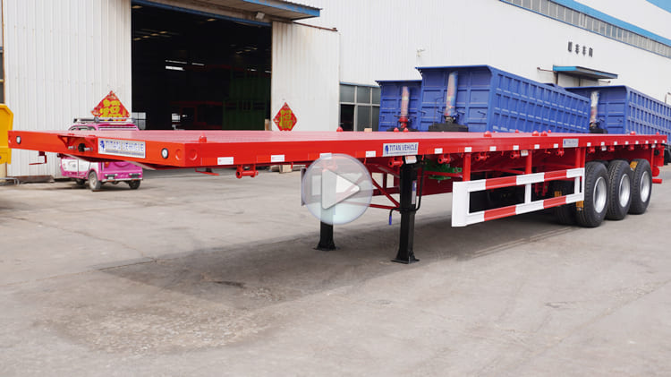 3 Axle 40 Foot Flatbed Semi Truck Trailer Price in Guam Agana