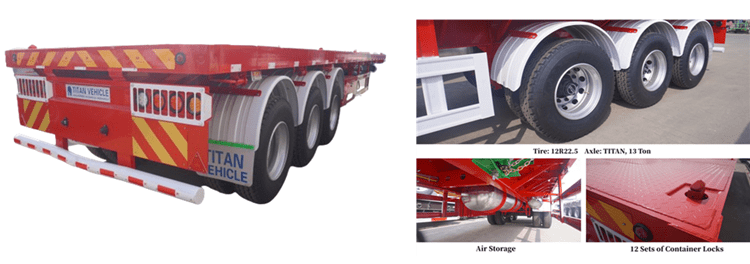 Tri Axle 40 Ft Flatbed Trailer for Sale in Guam