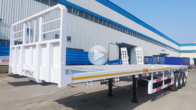 3 Axle Flatbed Truck Trailer for Sale-Flat Bed Trailer for Sale in Guam