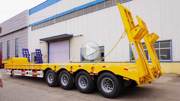 4 Axle Hydraulic Low Low Bed Trailer for Sale in Guam