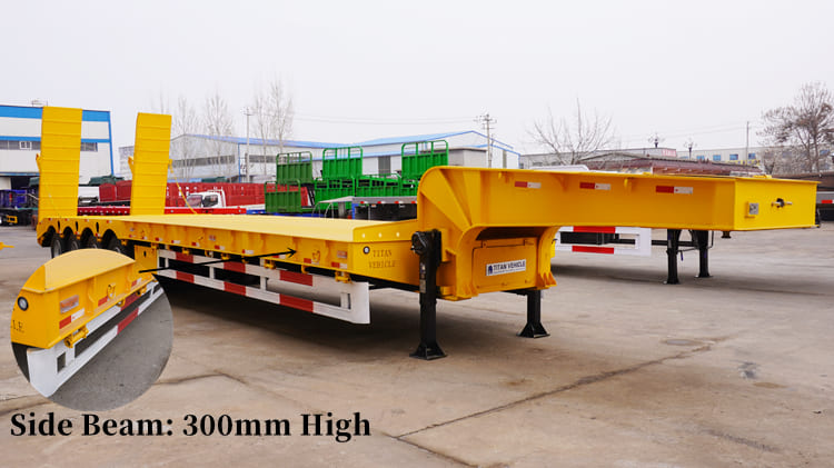 4 Axle Hydraulic Low Bed Trailer for Sale in Guam | 100 Tons Low Low Bed Trailer in Guam