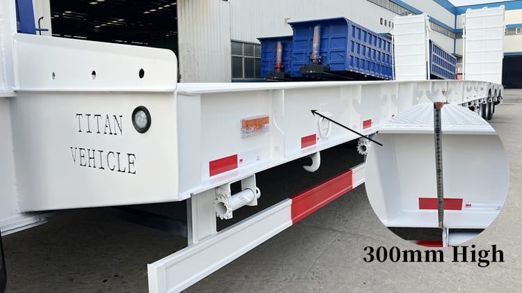 80 Tons Low Bed Trailer With Folding Ramps- Lowbed trailer for sale in Guam