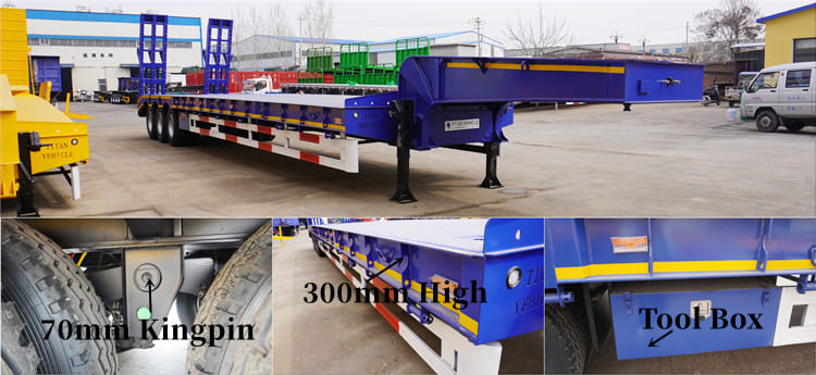 Tri Axle 60 Tons Low Loader Truck for Sale in Guam Agana