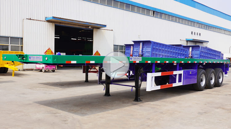 Triple/Tri Axle Trailer- 40 Ft Flat Deck Trailer for Sale in Guam Apra