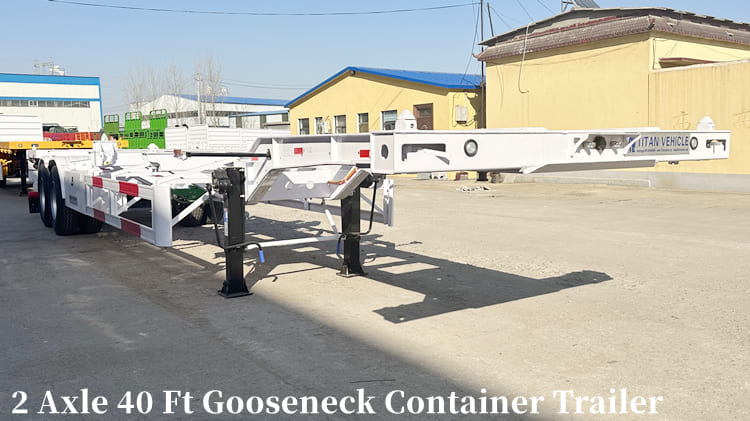 Shipping Container Trailer in Guam- 2 Axle 40 Ft Gooseneck Container Trailer for Sale in Apra Guam
