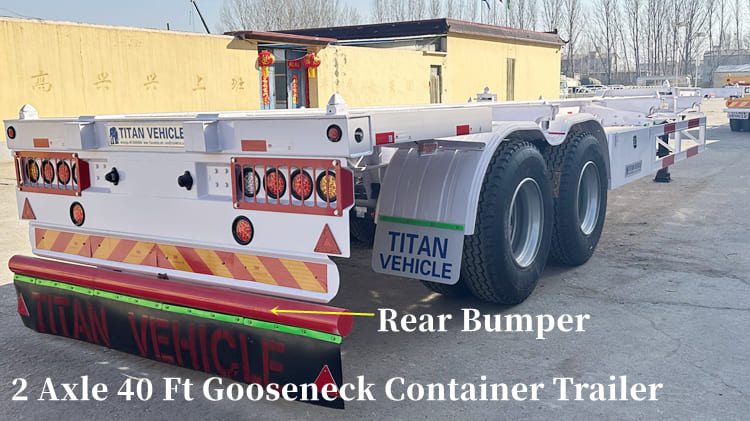Shipping Container Trailer in Guam- 2 Axle 40 Ft Gooseneck Container Trailer for Sale in Apra Guam