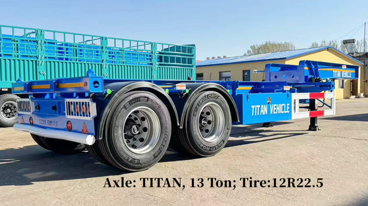 20 Ft Container Chassis for Sale- 2 Axle Gooseneck Chassis Price in Guam