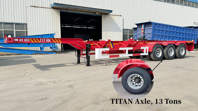 Tri Axle Container Chassis Trailer- Shipping Container Chassis for Sale in Agana Guam (1)