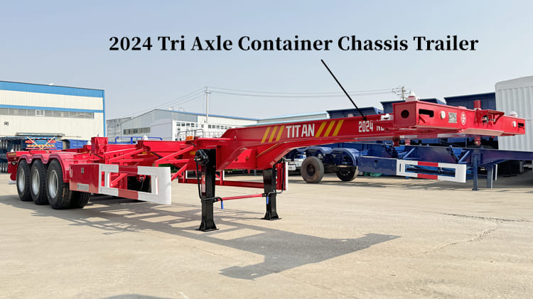 Tri Axle Container Chassis Trailer- Shipping Container Chassis for Sale in Agana Guam 