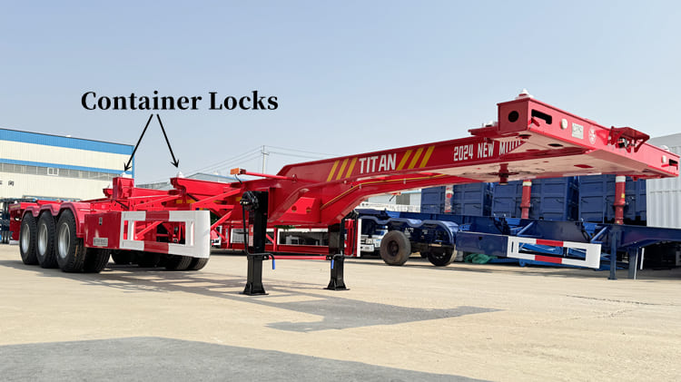 Tri Axle Container Chassis Trailer- Shipping Container Chassis for Sale in Agana Guam 