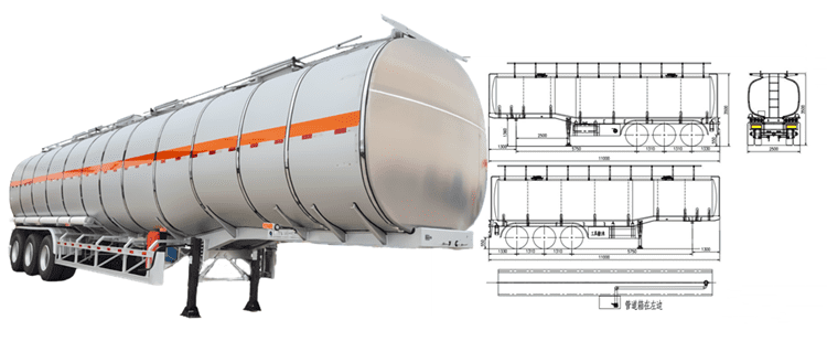 3 Axle 40000 Liters Stainless Tanker Petrol Tanker Price in Guam