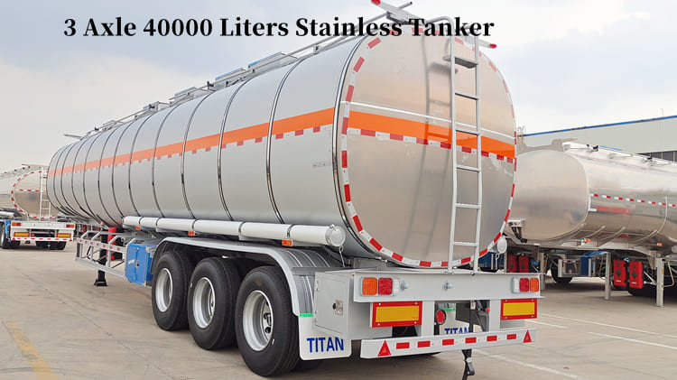 3 Axle 40000 Liters Stainless Tanker Petrol Tanker Price in Guam