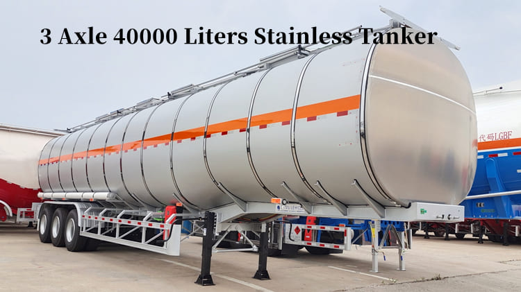 3 Axle 40000 Liters Stainless Tanker Petrol Tanker Price in Guam