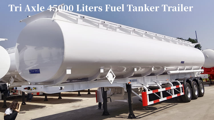 Tri Axle 45000 Liters Fuel Tanker Trailer for Sale in Guam