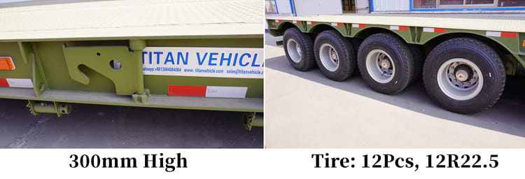 4 Axle 100 Tons RGN Lowboy Trailer- Detachable Lowboy Trailer for Sale in Guam Apra