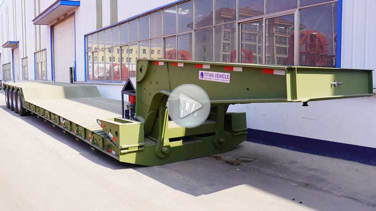 4 Axle 100 Tons RGN Lowboy Trailer- Detachable Lowboy Trailer for Sale in Guam Apra