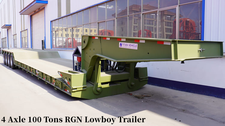 4 Axle 100 Tons RGN Lowboy Trailer- Detachable Lowboy Trailer for Sale in Guam Apra