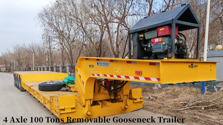 4 Axle 100 Tons Removable Gooseneck Trailer- Removable Goose Neck Trailer for Sale in Guam