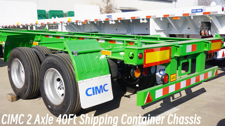 CIMC 2 Axle Shipping Container Chassis Price in Guam | 40Ft Container Chassis in Apra