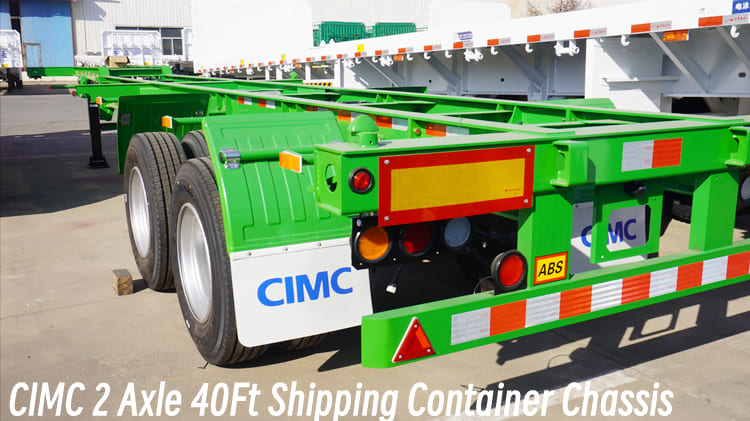 CIMC 2 Axle Shipping Container Chassis Price in Guam | 40Ft Container Chassis in Apra
