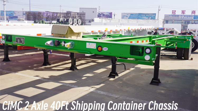 CIMC 2 Axle 40Ft Shipping Container Chassis Price in Guam Apra