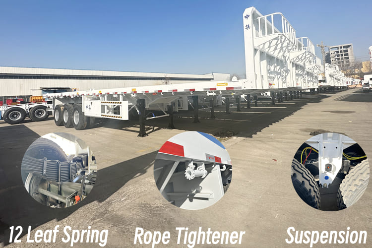 CIMC Flat Bed Semi Trailer 40 Foot Flat Bed Trailer for Sale in Guam