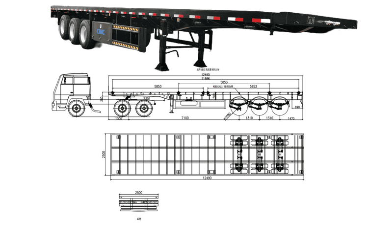 CIMC 40 Foot Flat Trailer for Sale in Guam Agana