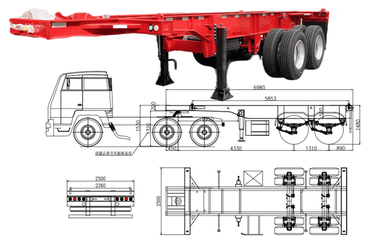 CIMC Trialer - CIMC 20 Foot Container Chassis Trailer for Sale in Guam