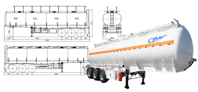 CIMC 40000 Liters Petrol Tanker Price in Guam Agana