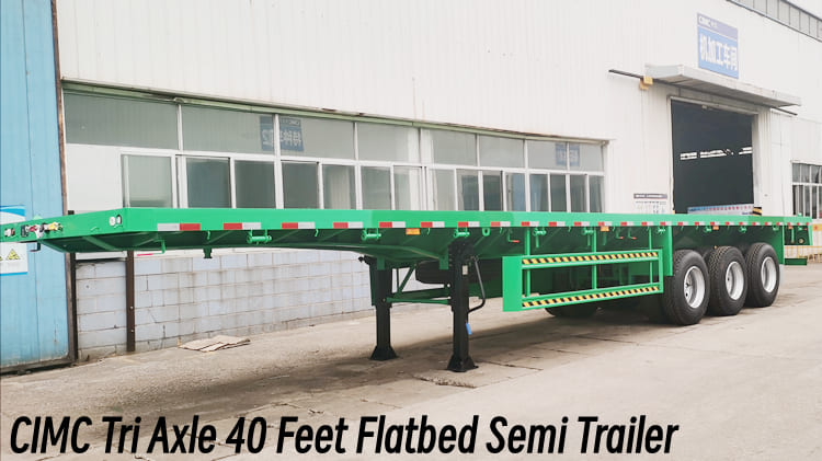 CIMC Tri Axle 40 Feet Flatbed Trailer -  CIMC Flatbed Semi Trailer Price in Guam Apra