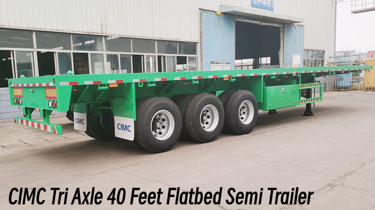 CIMC Tri Axle 40 Feet Flatbed Semi Trailer Price in Guam Apra