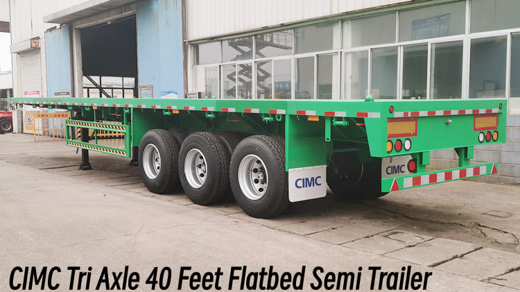 CIMC Tri Axle 40 Feet Flatbed Trailer -  CIMC Flatbed Semi Trailer Price in Guam Apra