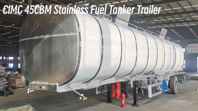 CIMC 45CBM Stainless Tanker Fuel Tanker Trailer for Sale in Guam Apra