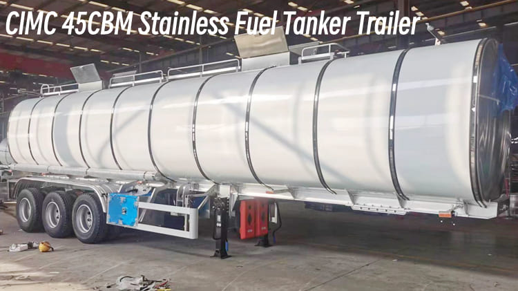 CIMC 45CBM Stainless Fuel Tanker Trailer for Sale in Guam Apra