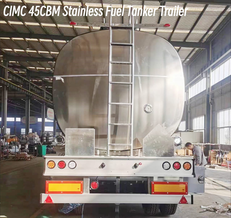 CIMC 45CBM Stainless Tanker Fuel Tanker Trailer for Sale in Guam Apra