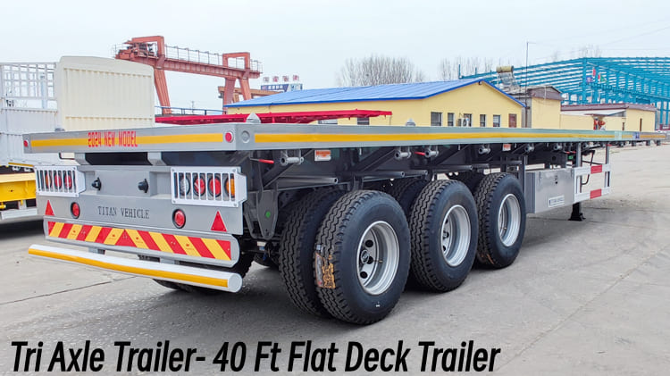 Tri Axle Trailer - 40 Ft Flat Deck Trailer for Sale in Guam Apra